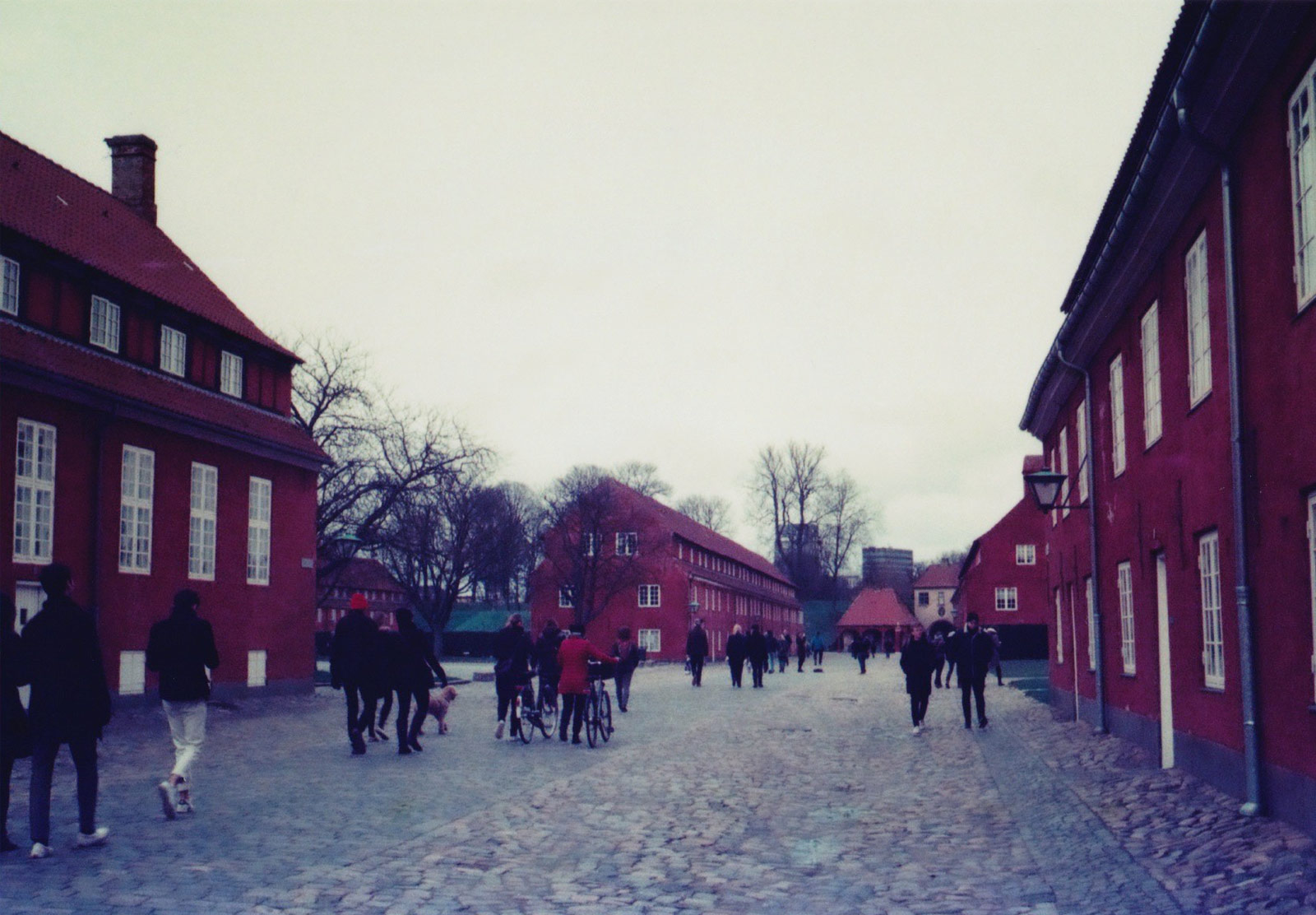 Red buildings