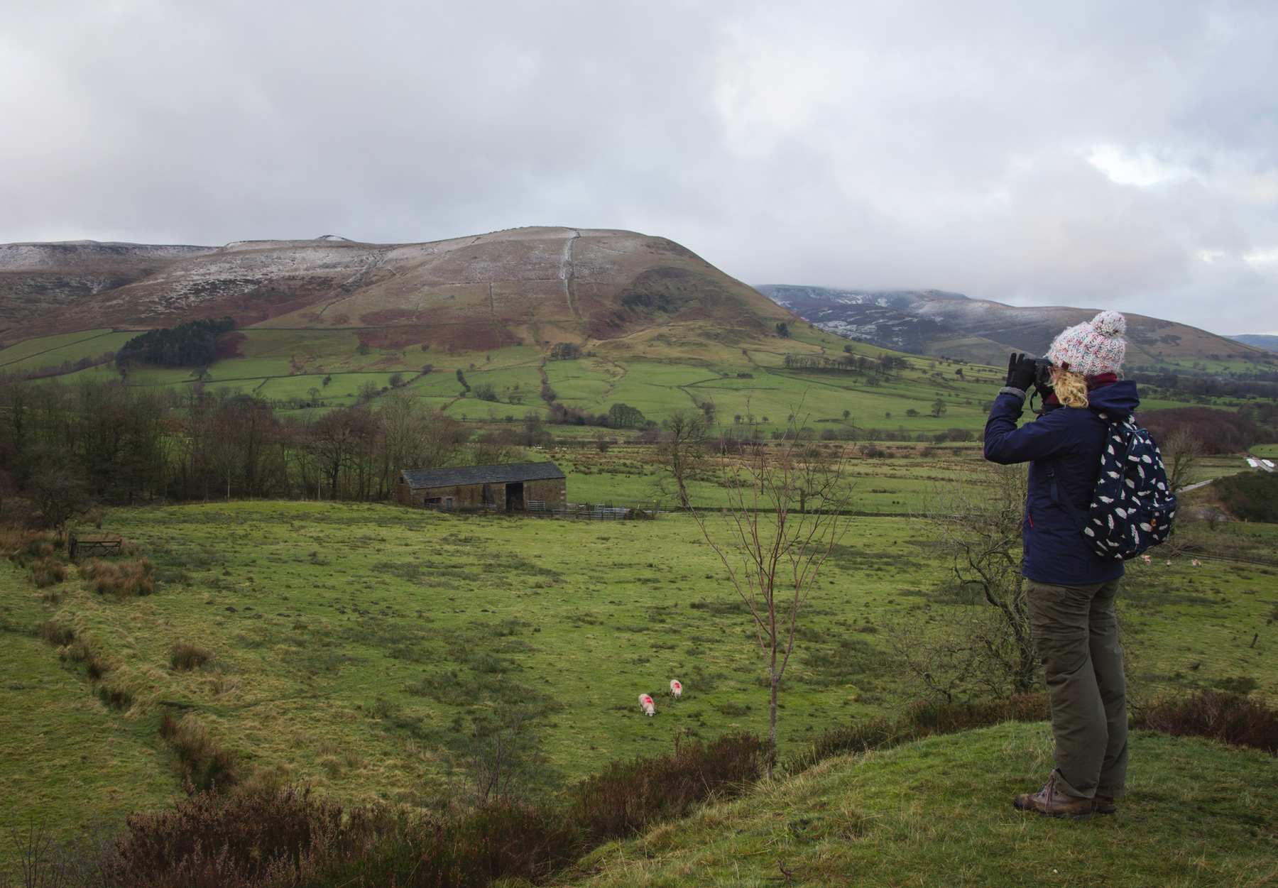 Person looking out over hills