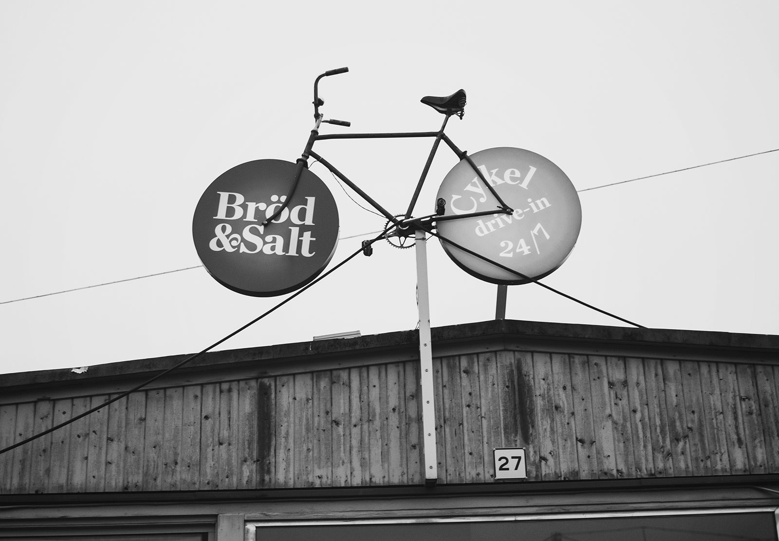 Cykel drive-in sign
