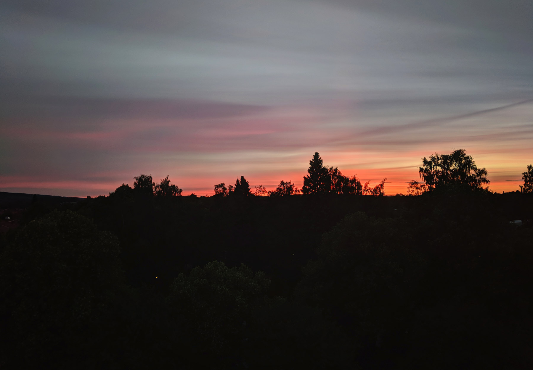 Pink and orange sky