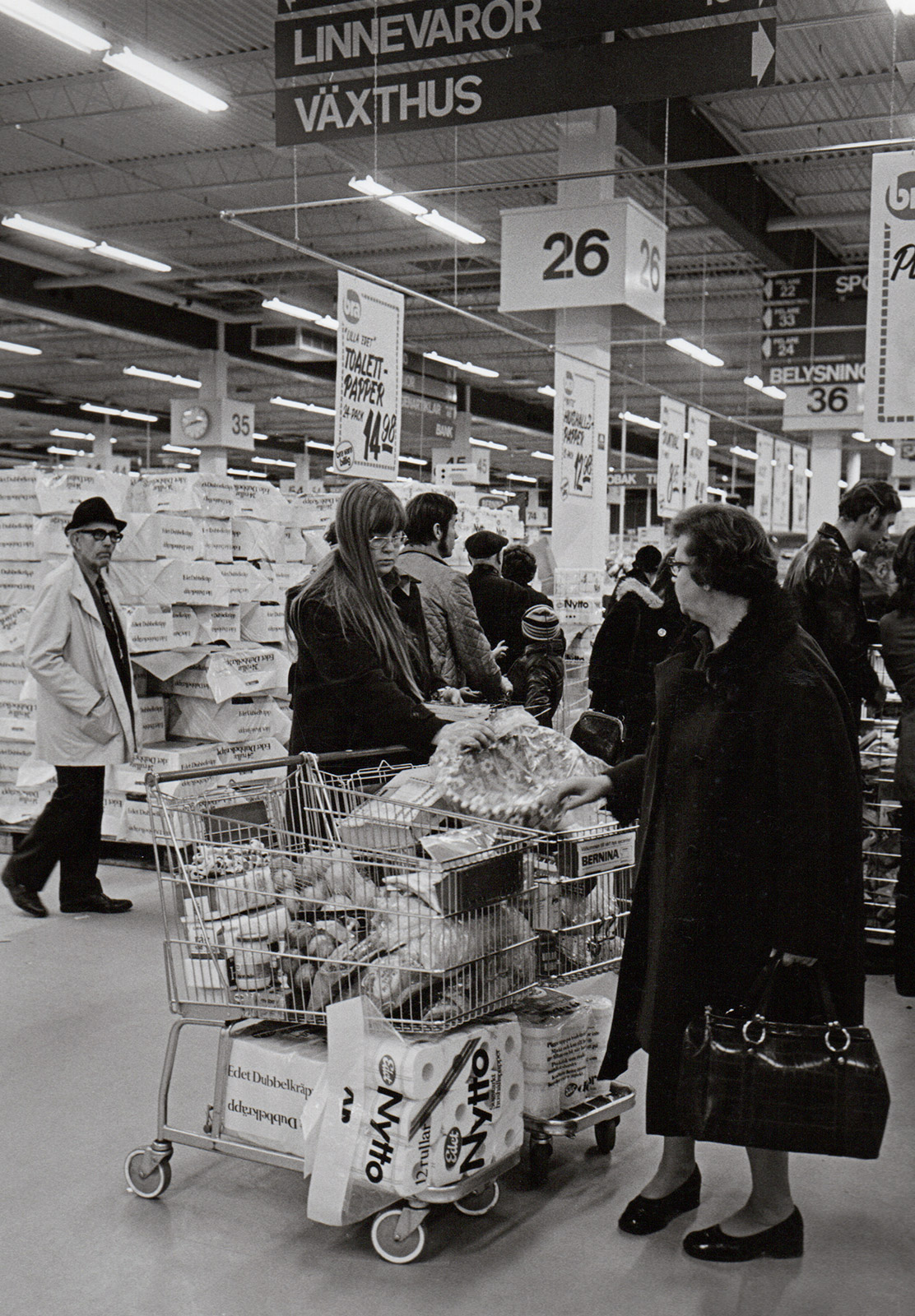 Customers in supermarket