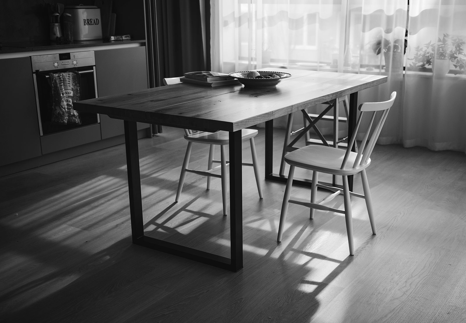 Dining table and chairs