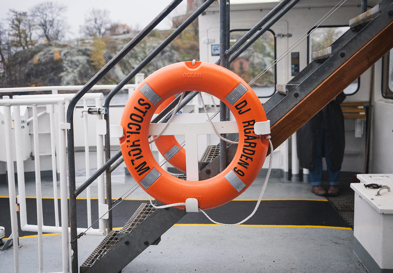 Life ring on railings