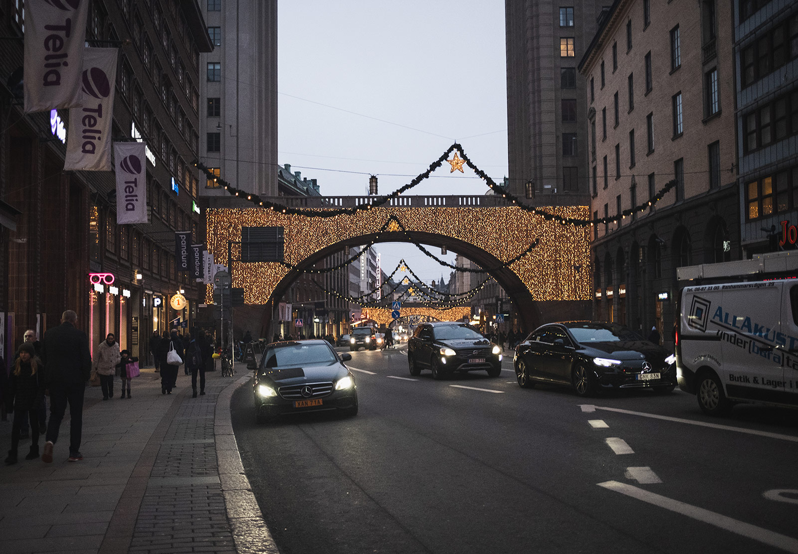 Lights on bridge