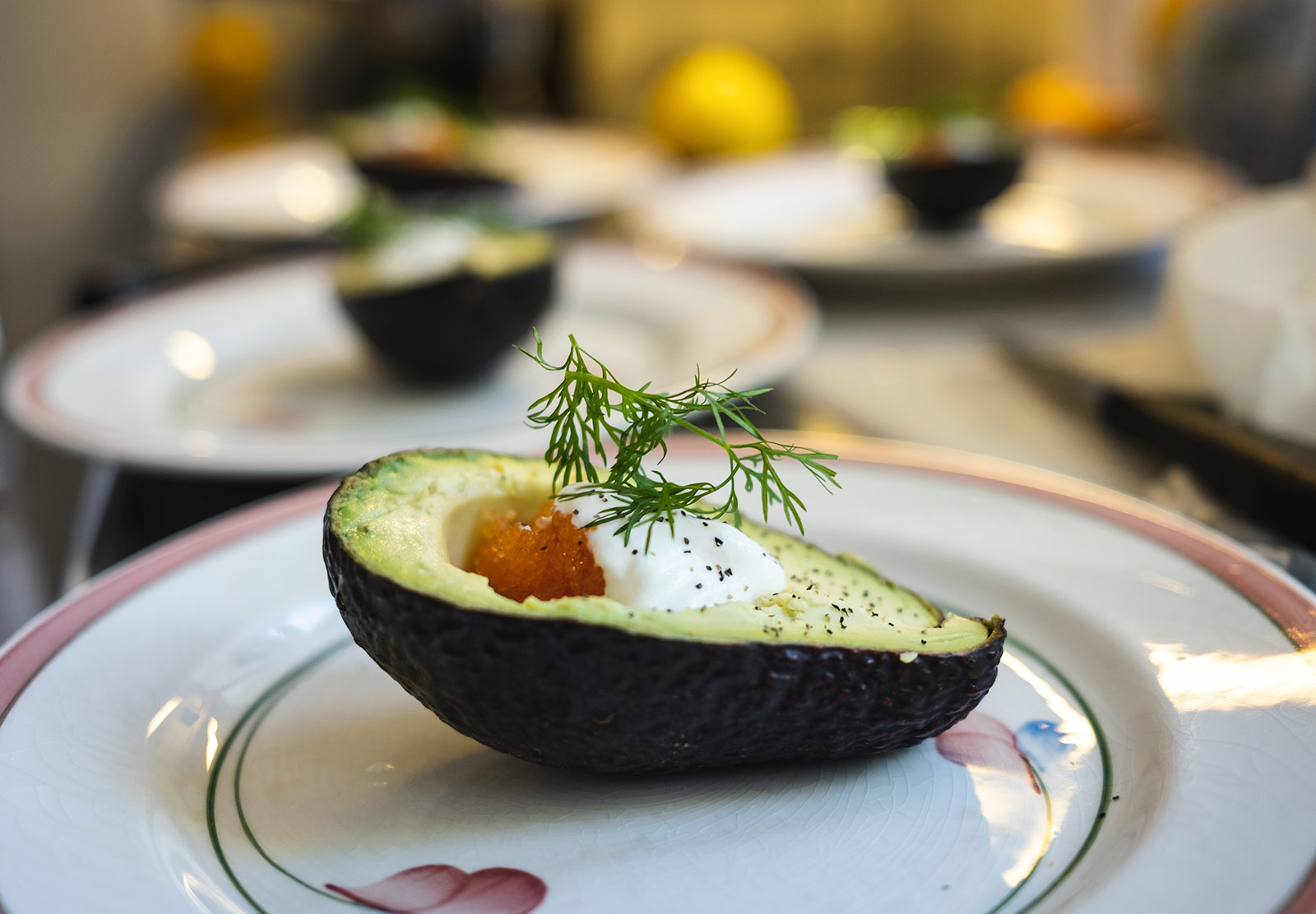 Dill topped avocado