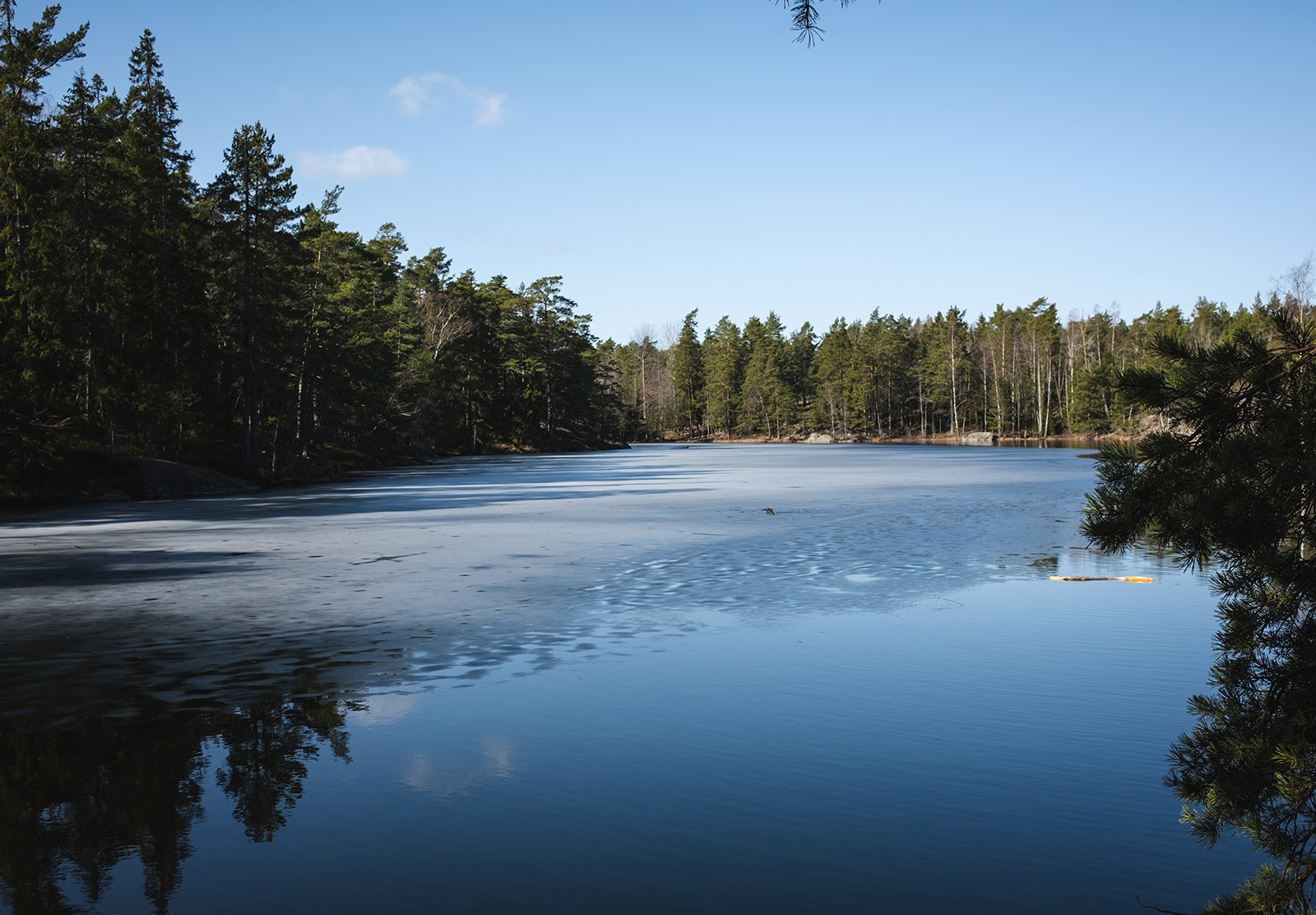 Ice on water