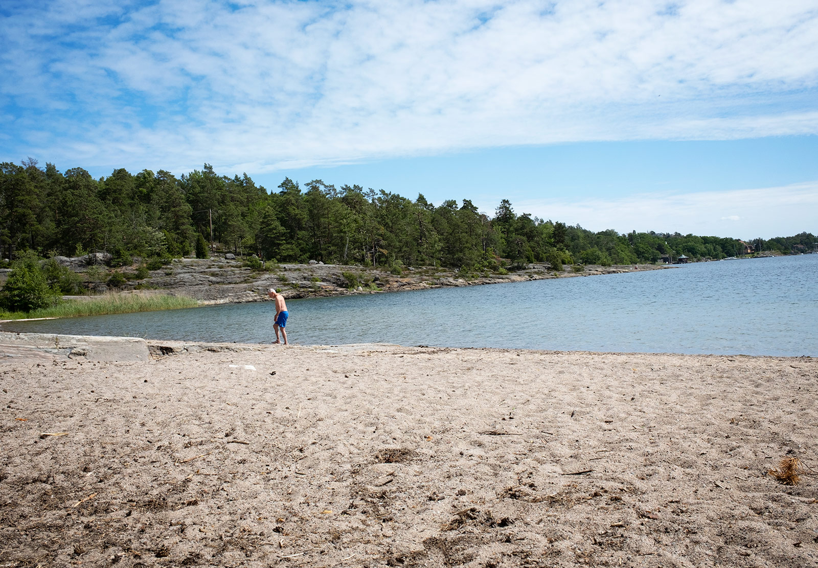 Man walking on the beach
