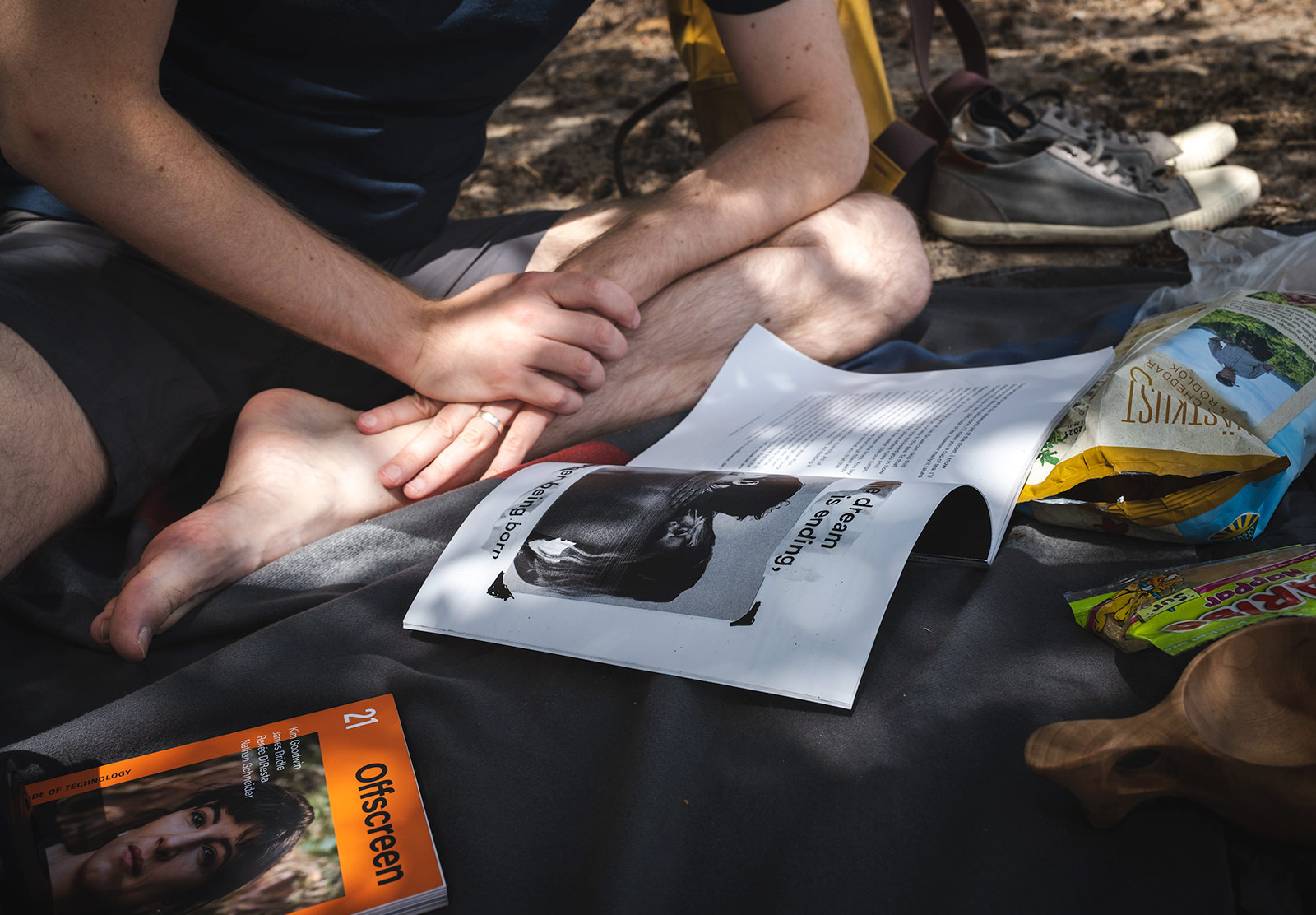 Reading on the beach