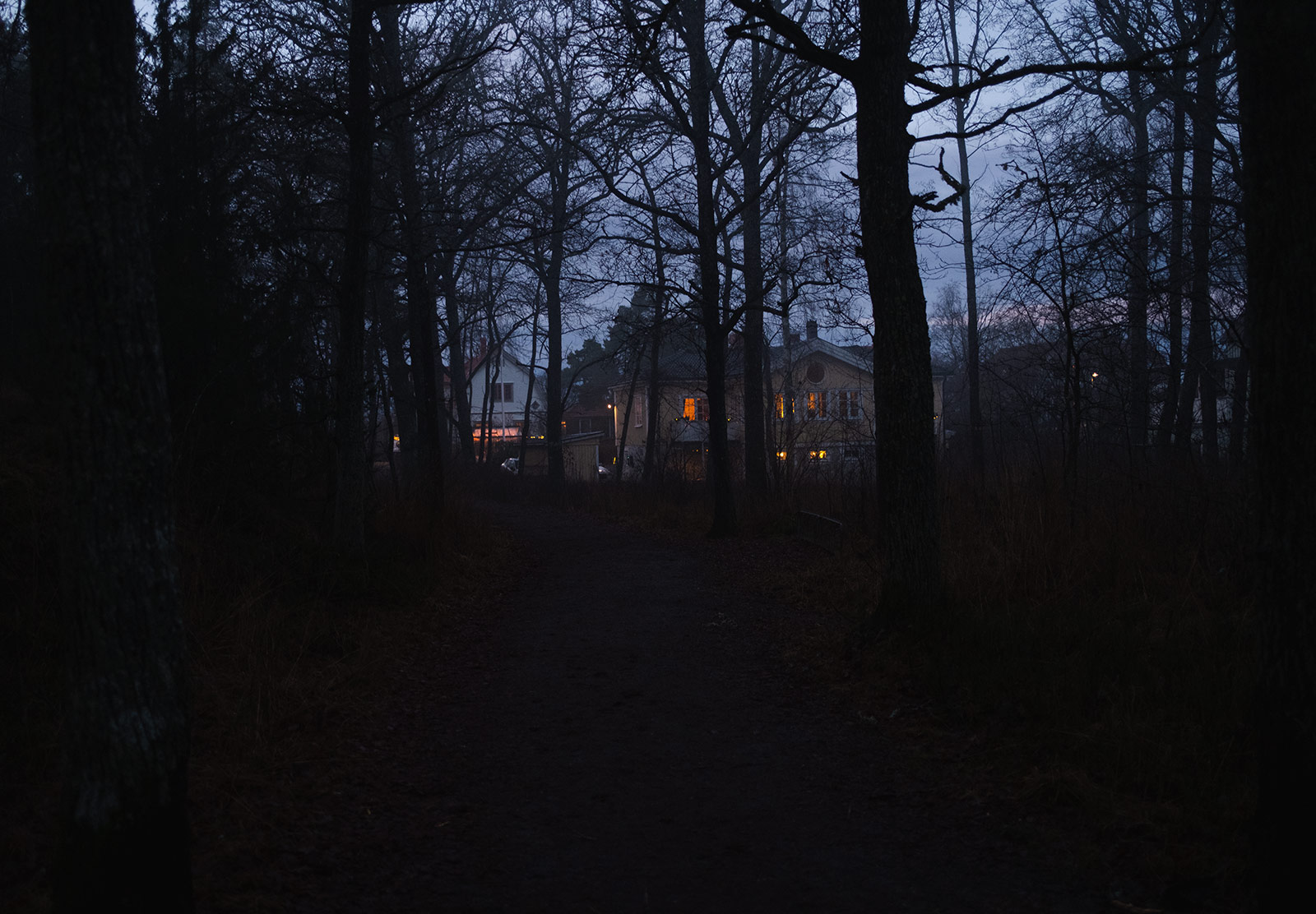 Orange glow of windows