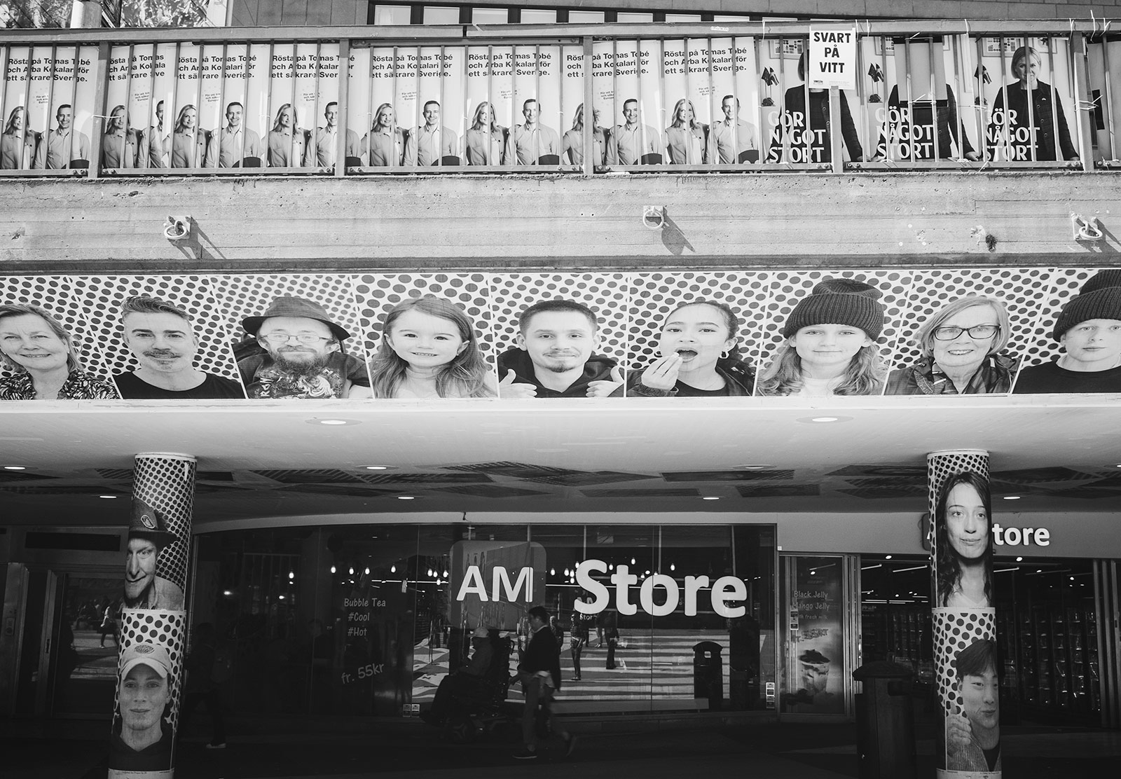 Line of portraits