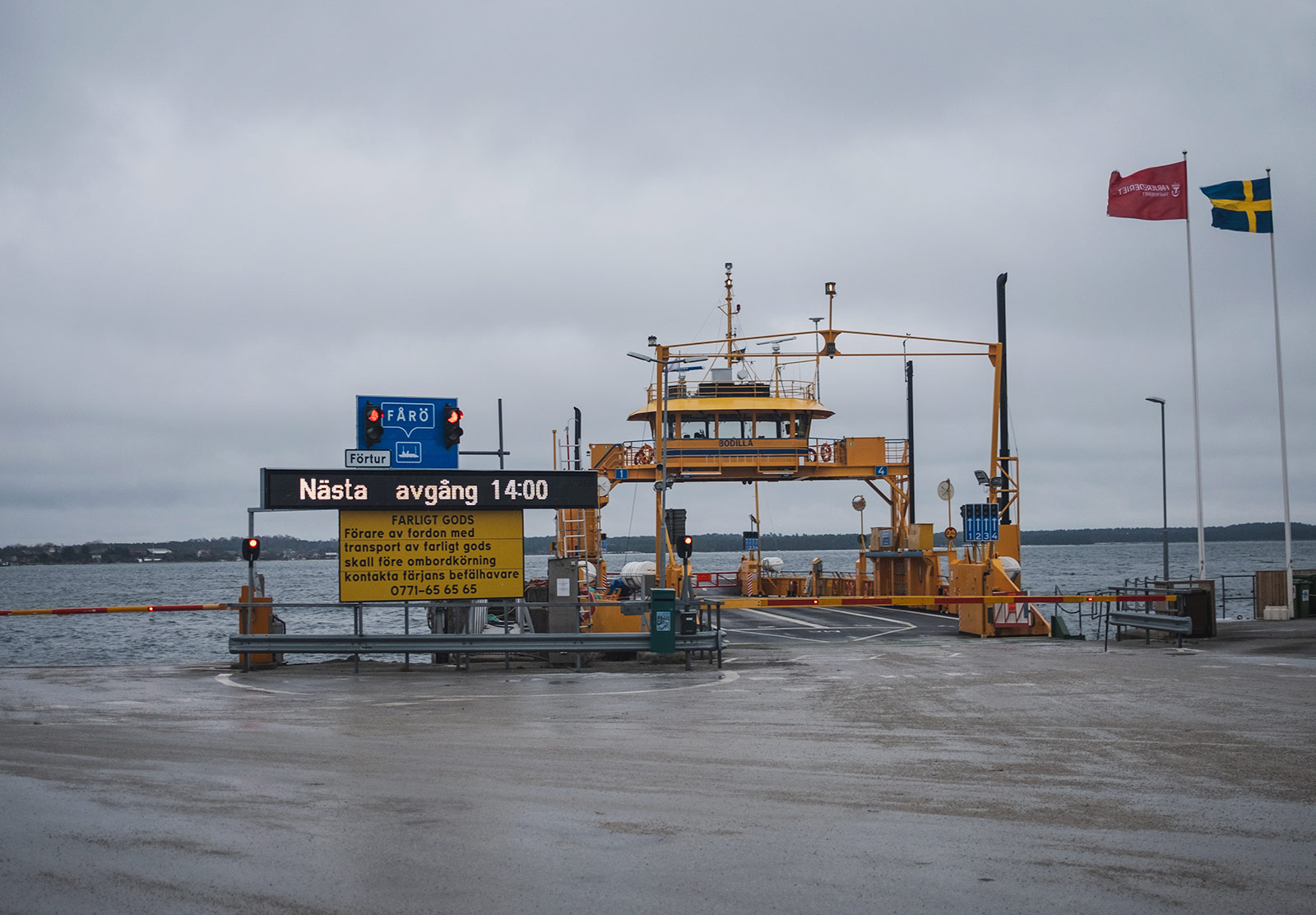 Empty ferry terminal