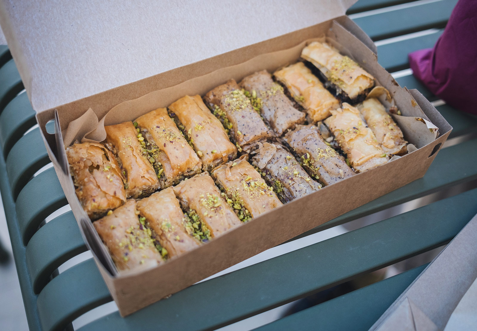 Box of sweet pastries