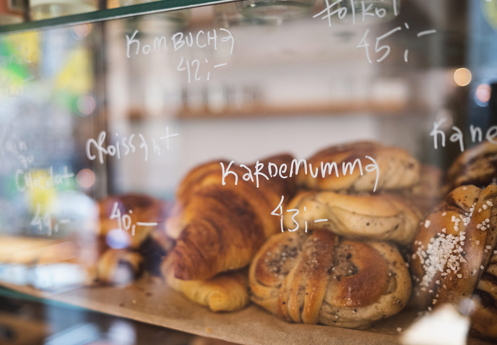 Closeup of written bun names