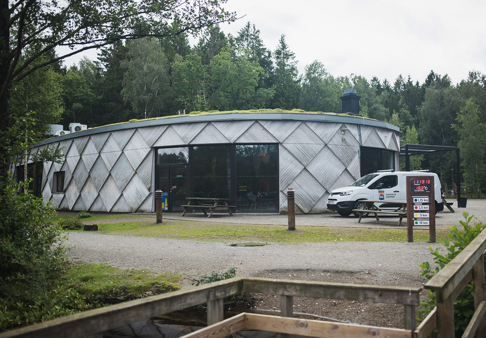 Wooden café exterior