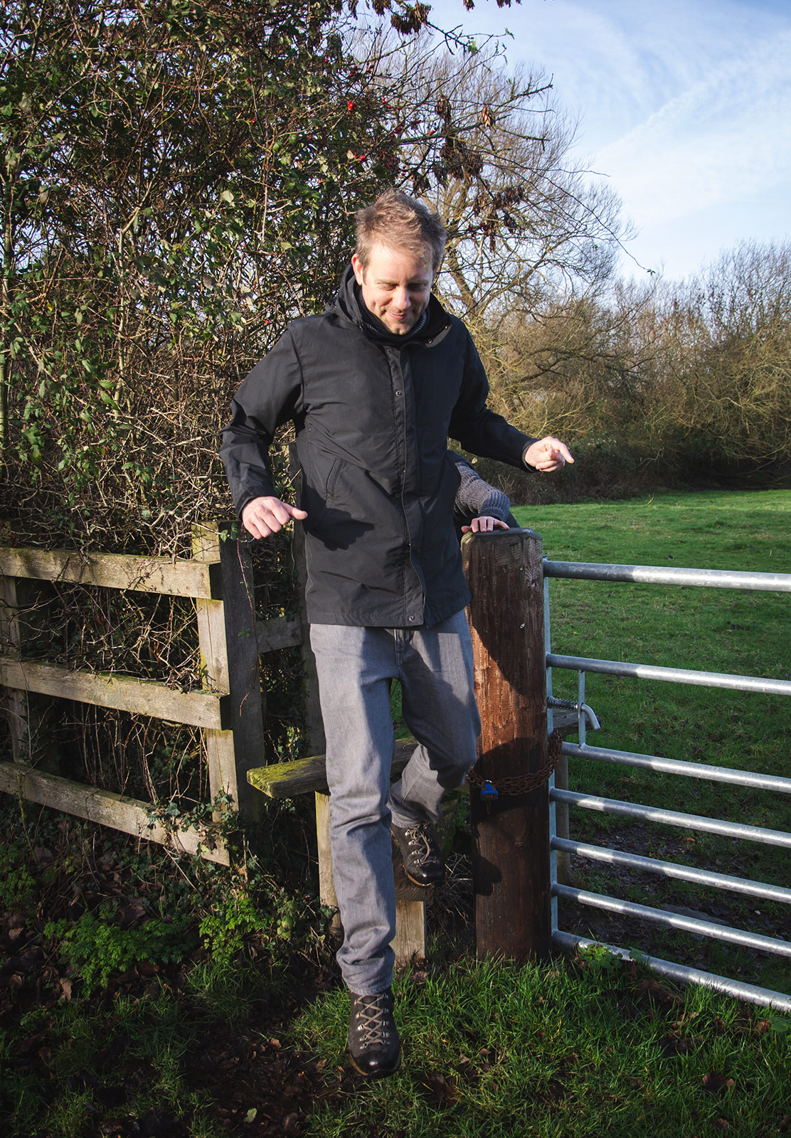 Stepping off stile
