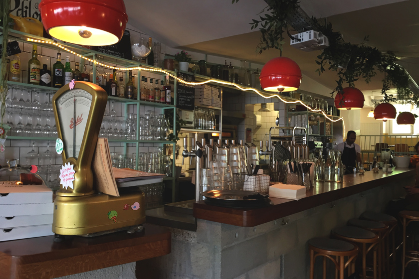 Bar in French cafe