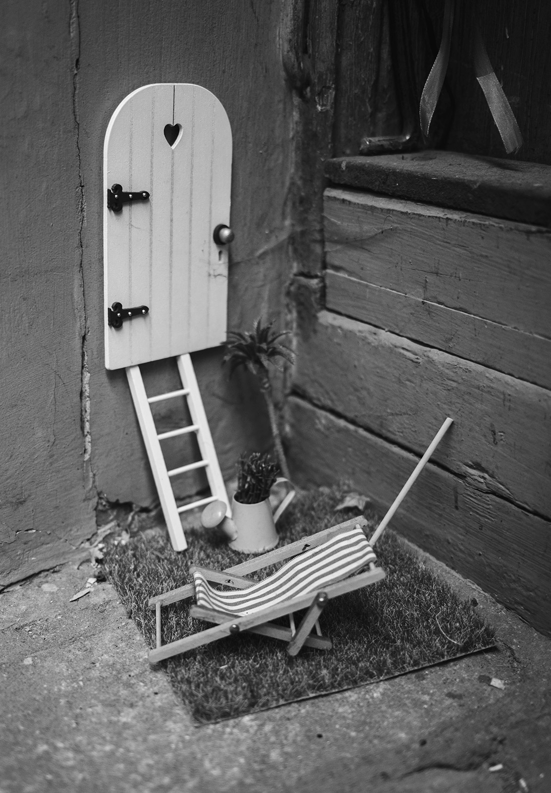 Tiny door on step