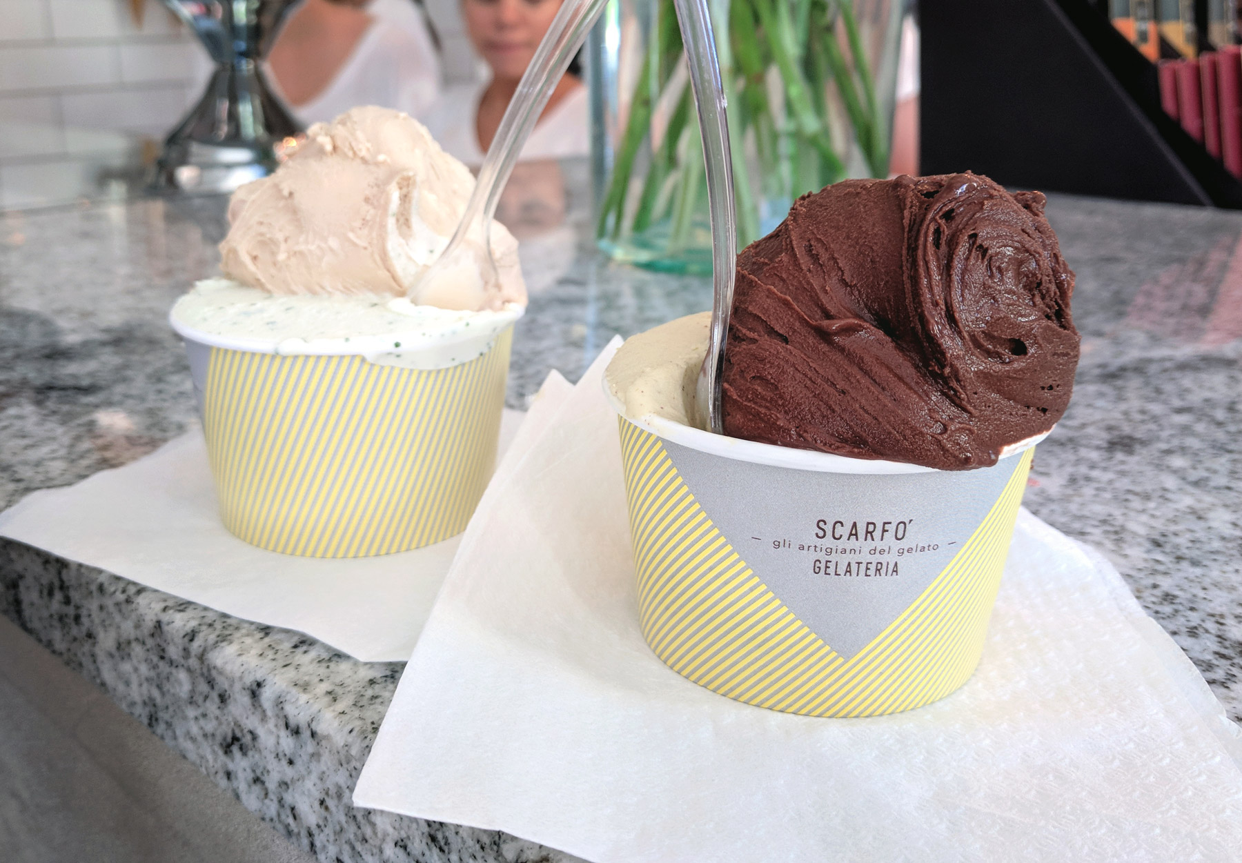Gelato in cups