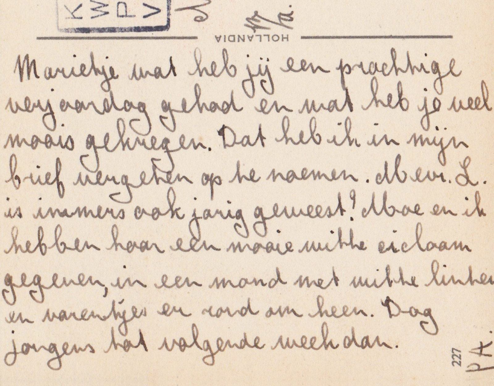 Closeup of ink handwriting