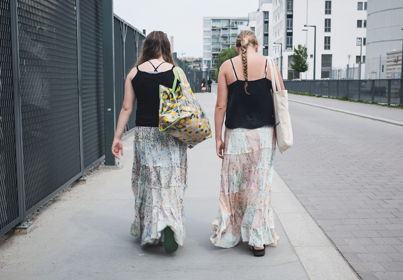 Girls wearing matching outfits