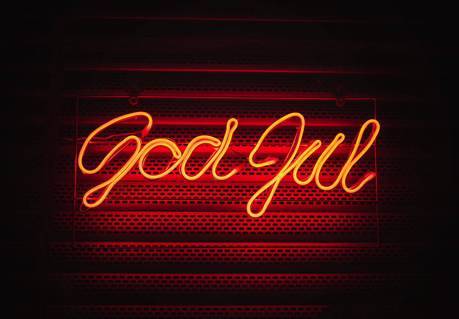 God Jul neon sign
