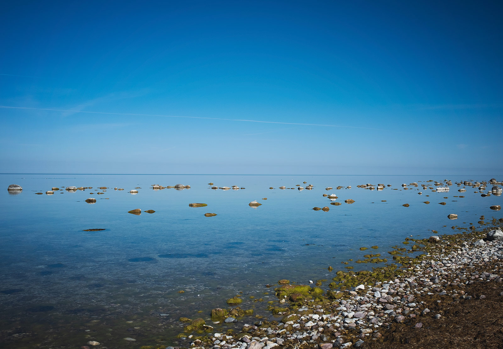 Rocks in calm sea