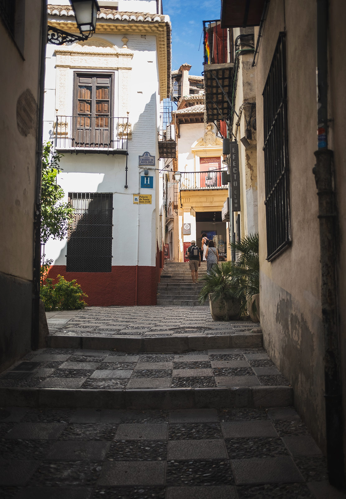 Narrow shaded street