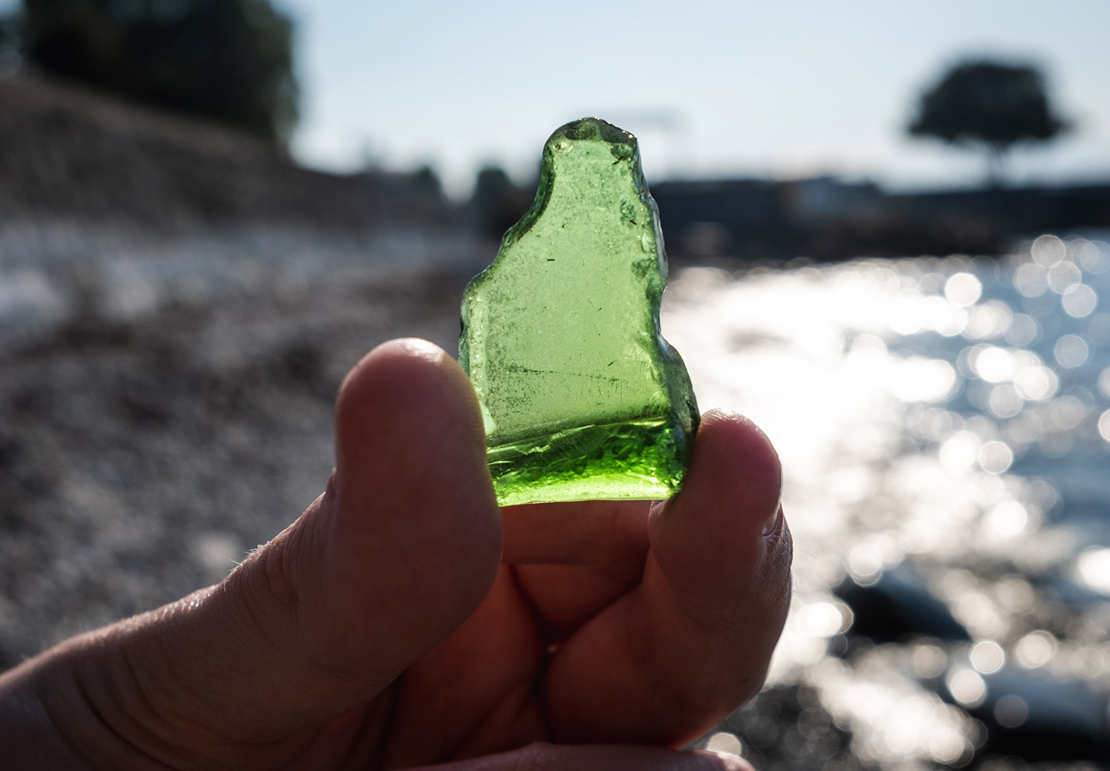 Green sea glass