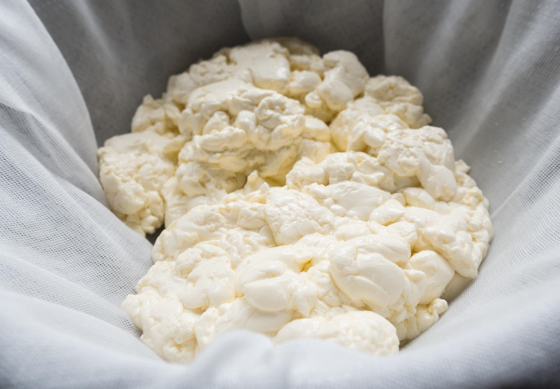 Halloumi in cheese cloth