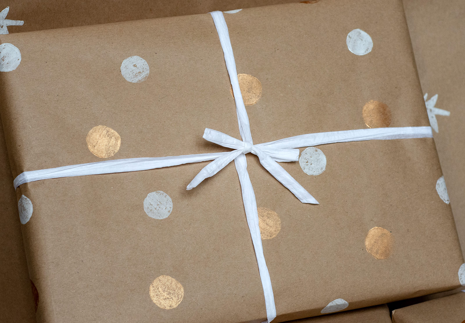 Spotted wrapping paper