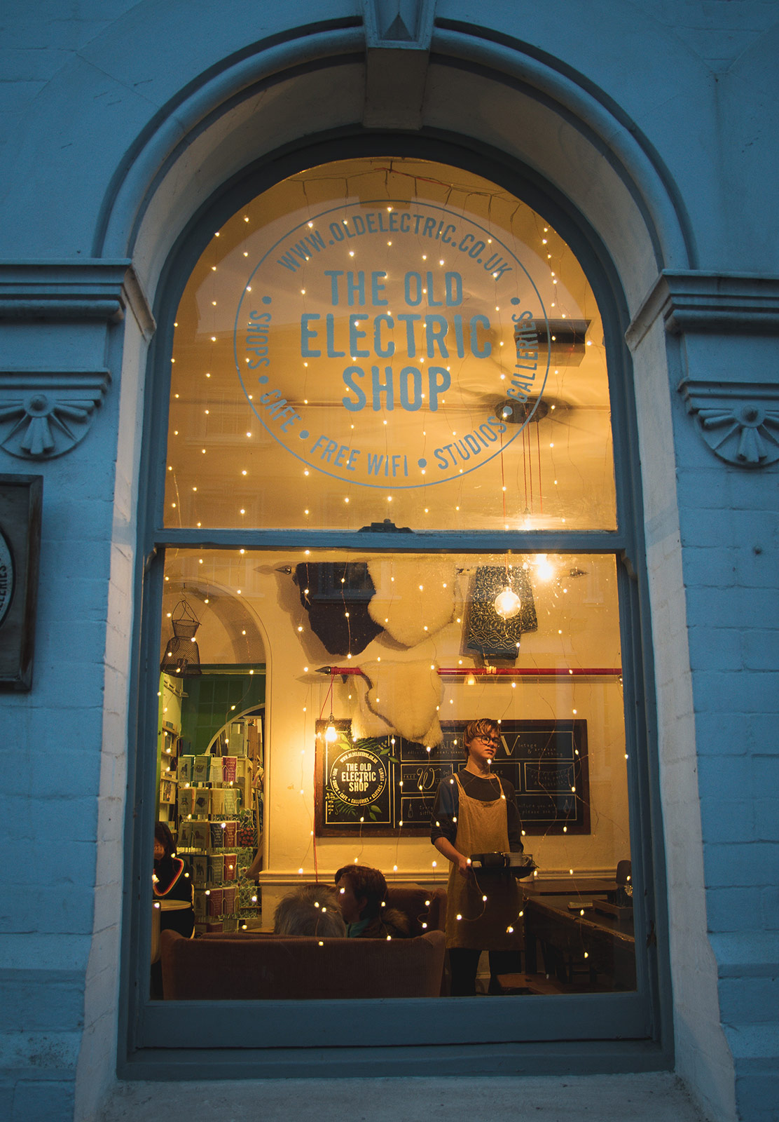 Glow from shop window
