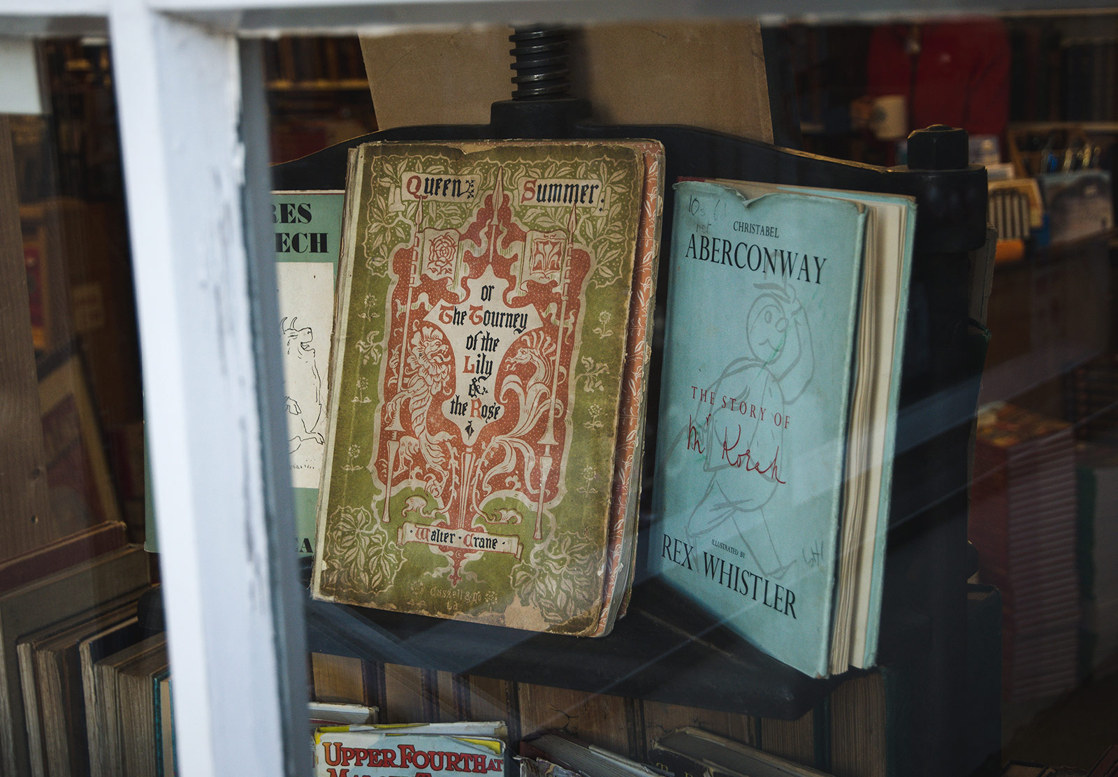 Book in shop window