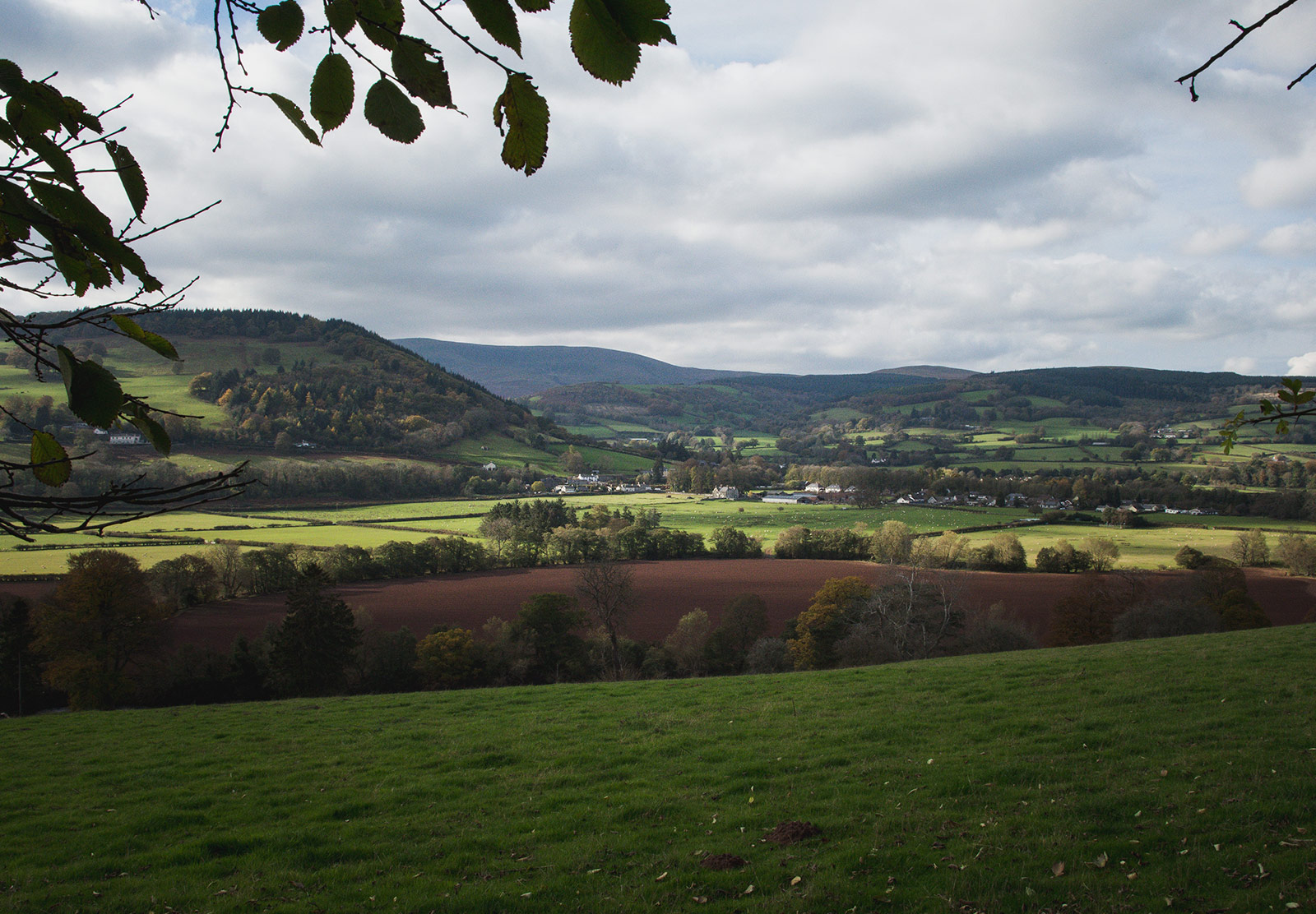 View over hills