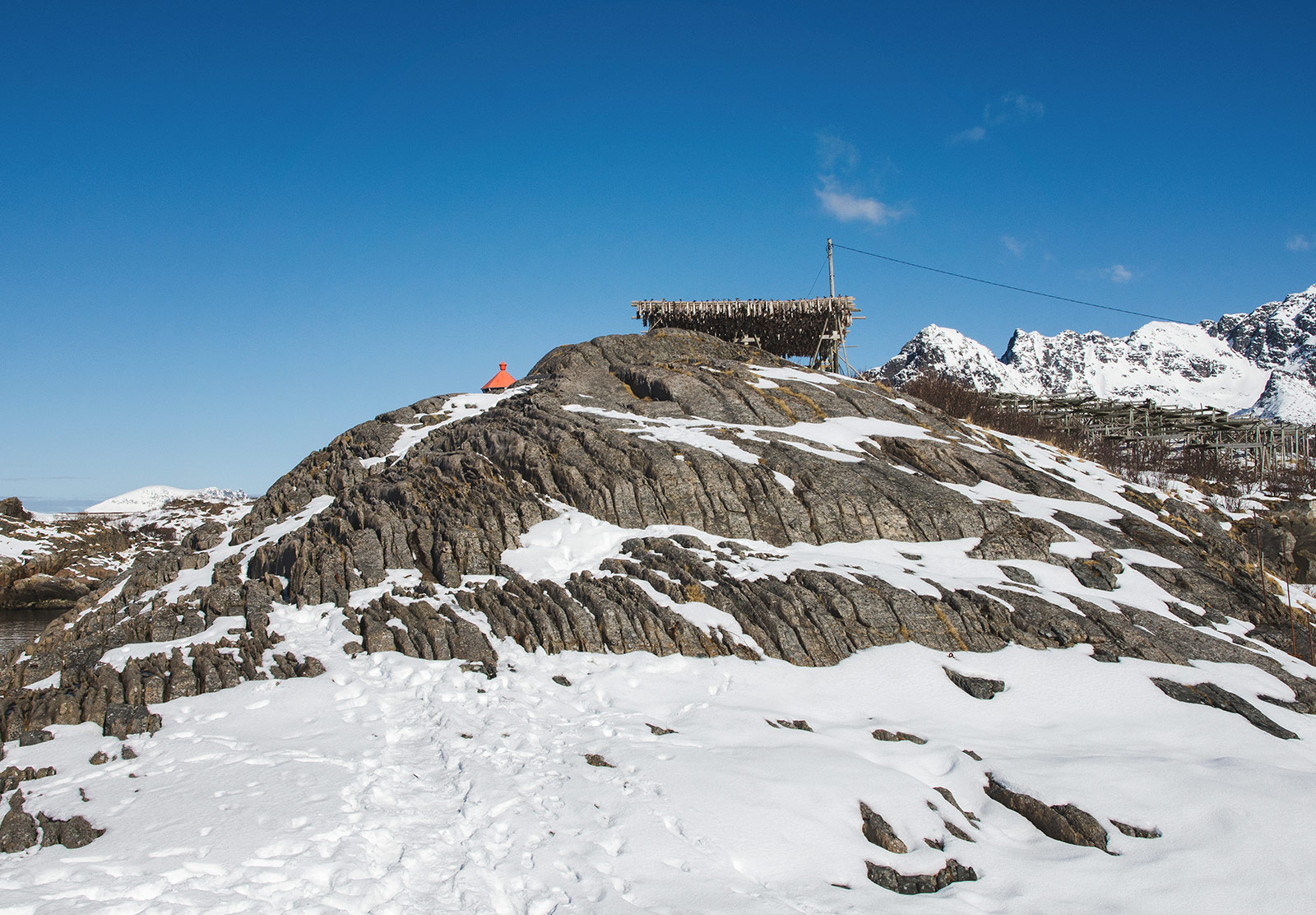 Rocks and snow