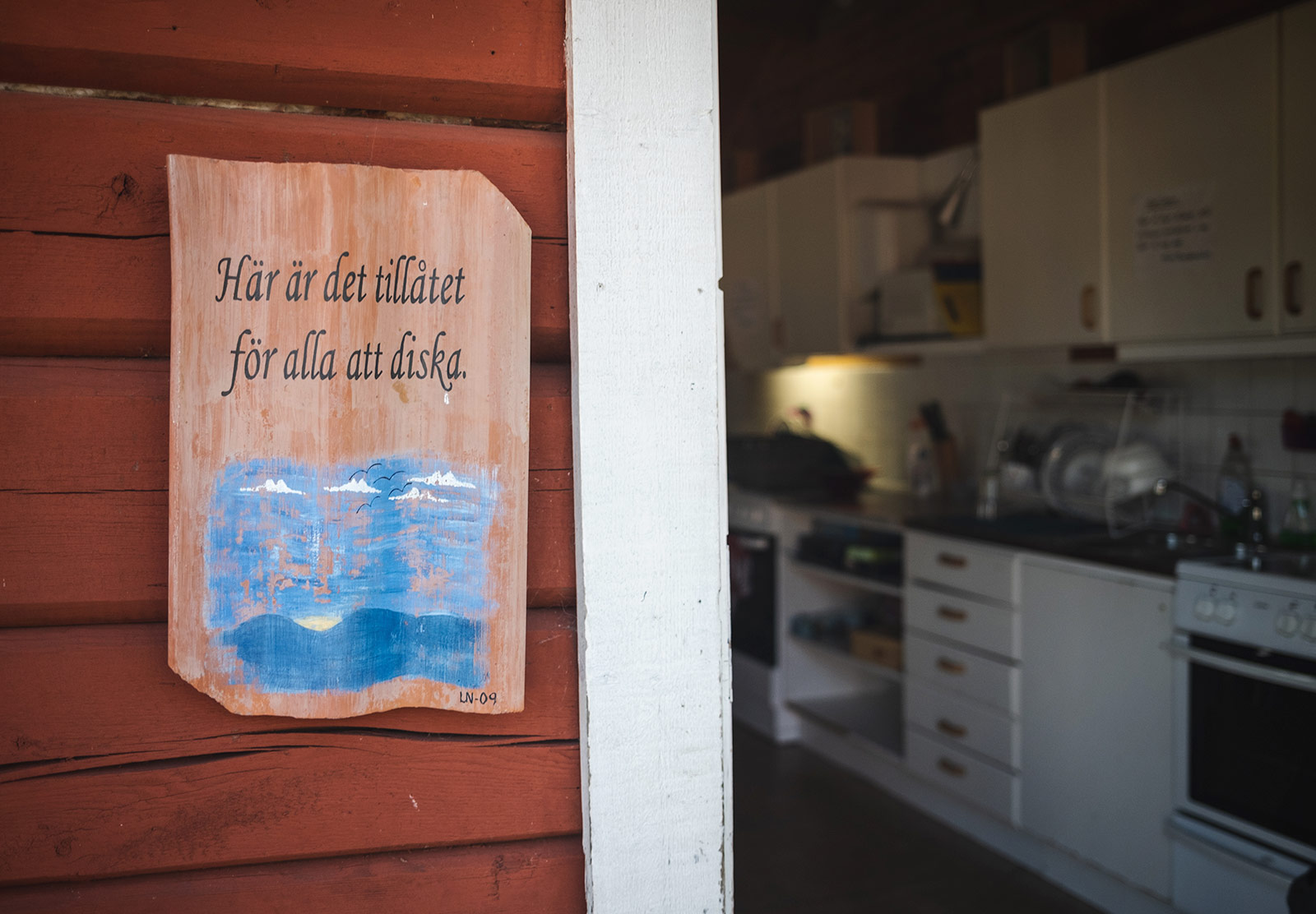 Painted kitchen sign