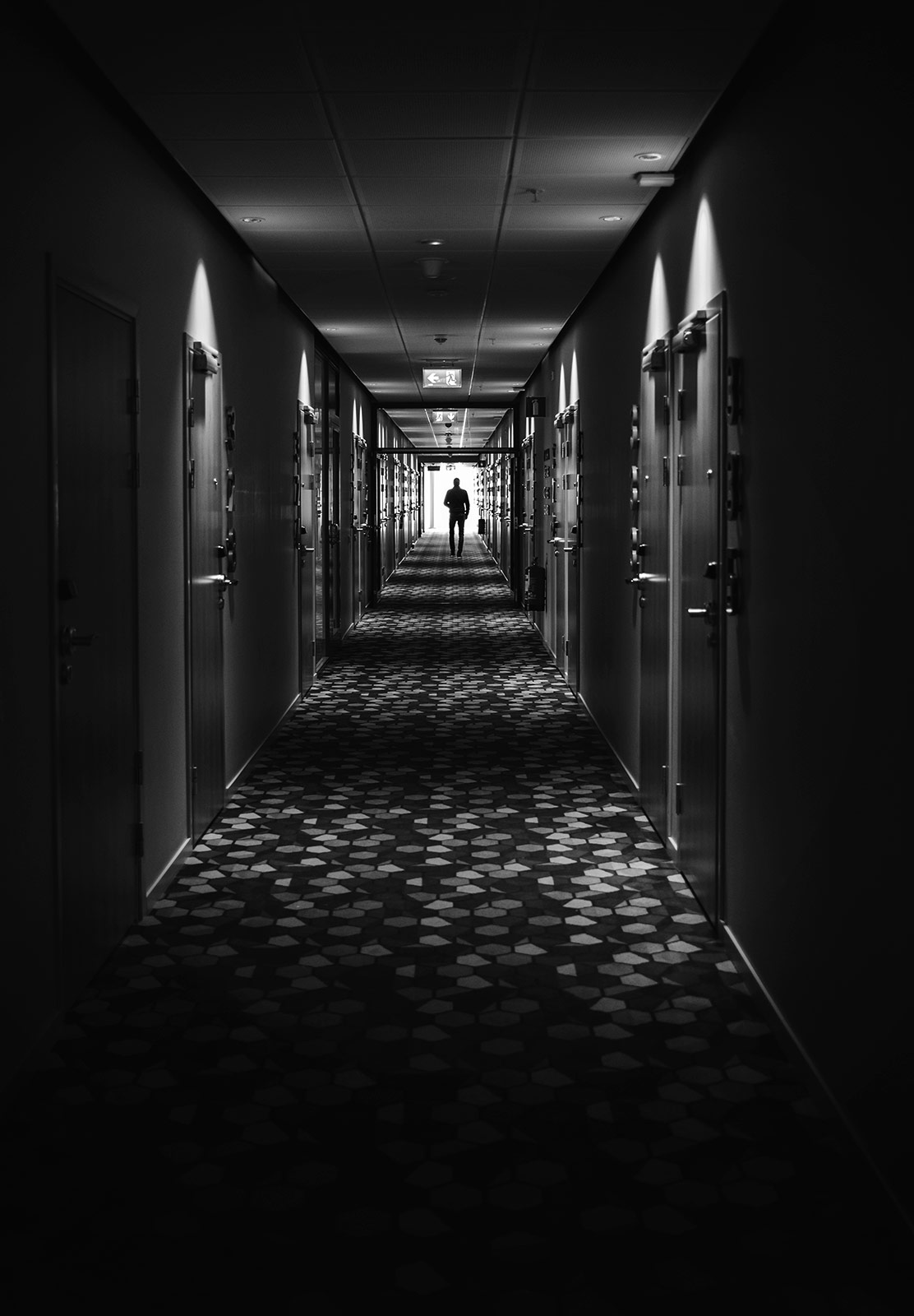 Light at the end of a hallway
