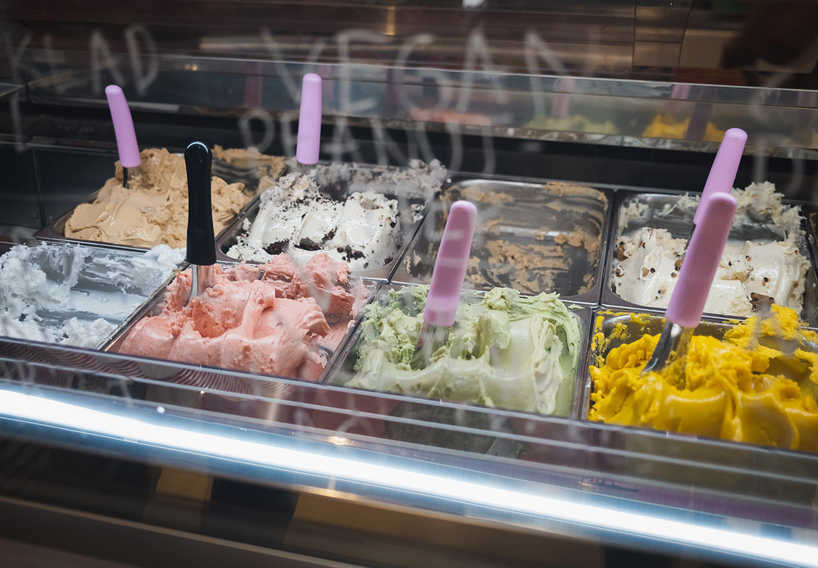 Trays of gelato