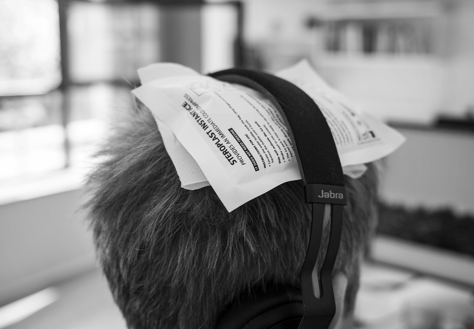 Icepack on head