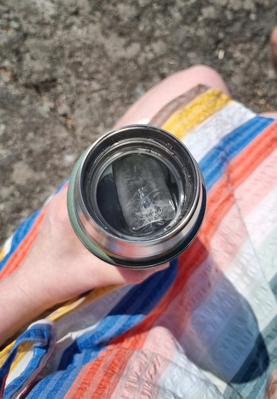 Ice in thermos