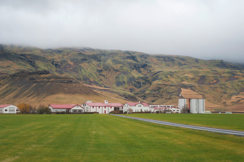 Farm with mountains