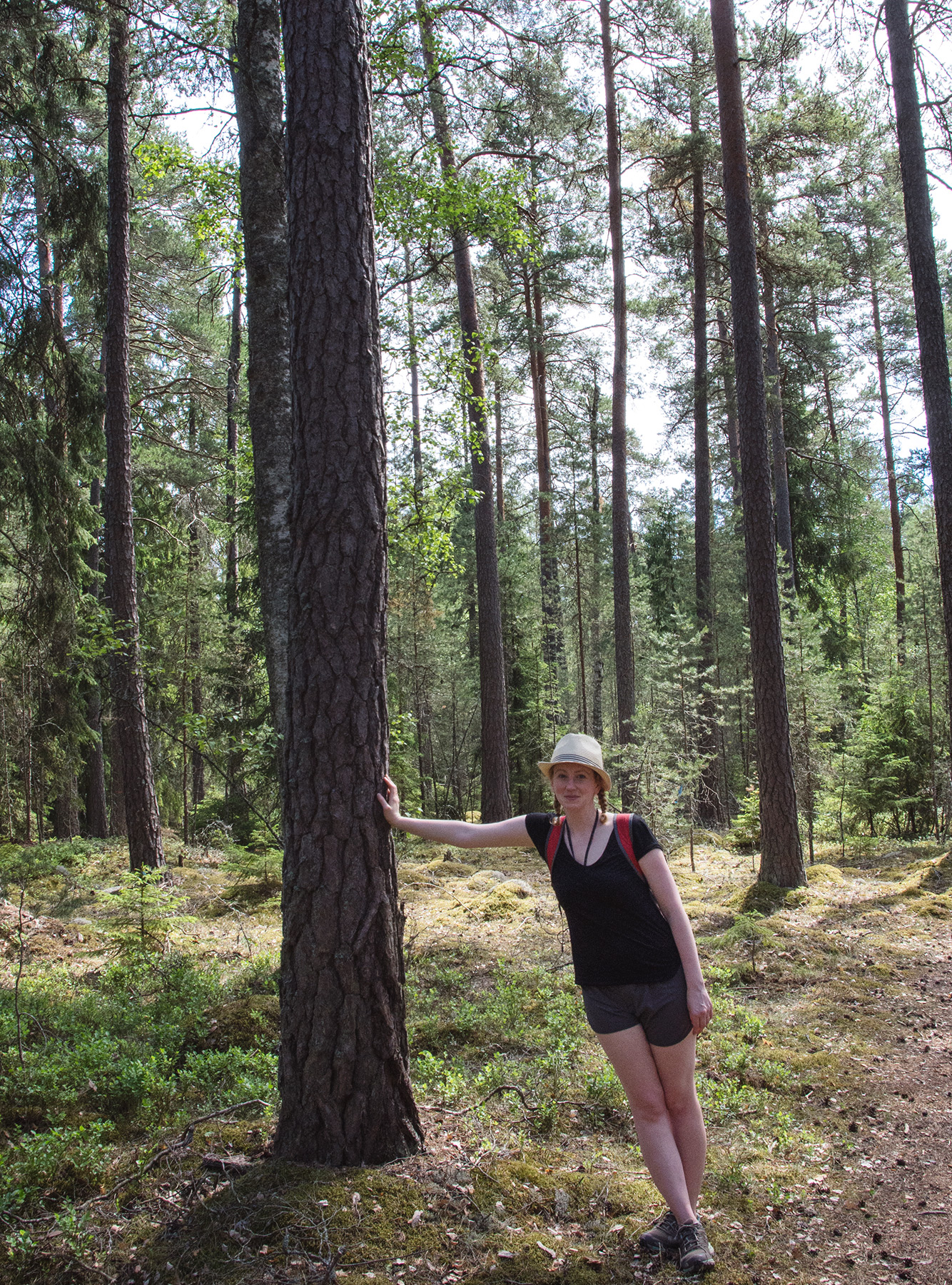 Me leaning against tree