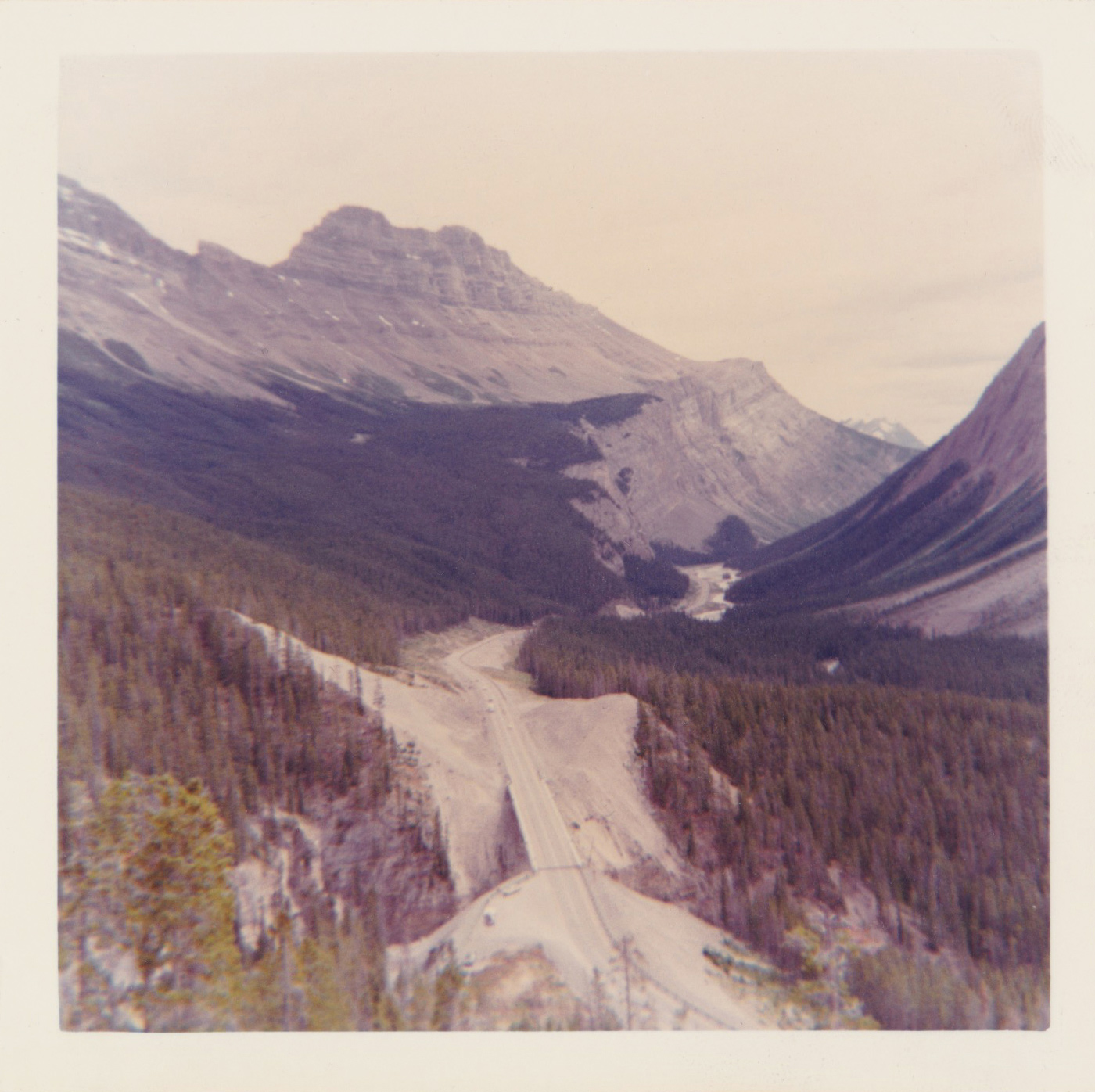 Road cutting through mountains