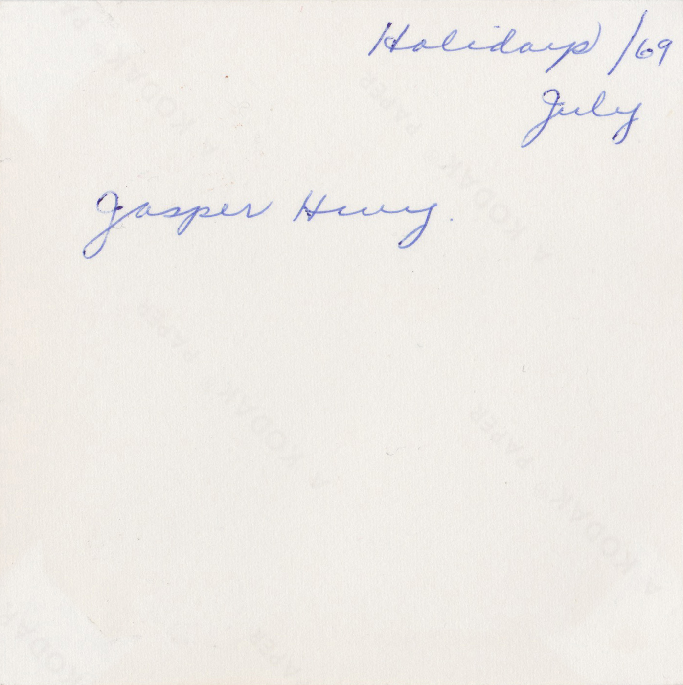Writing on the back of old photo
