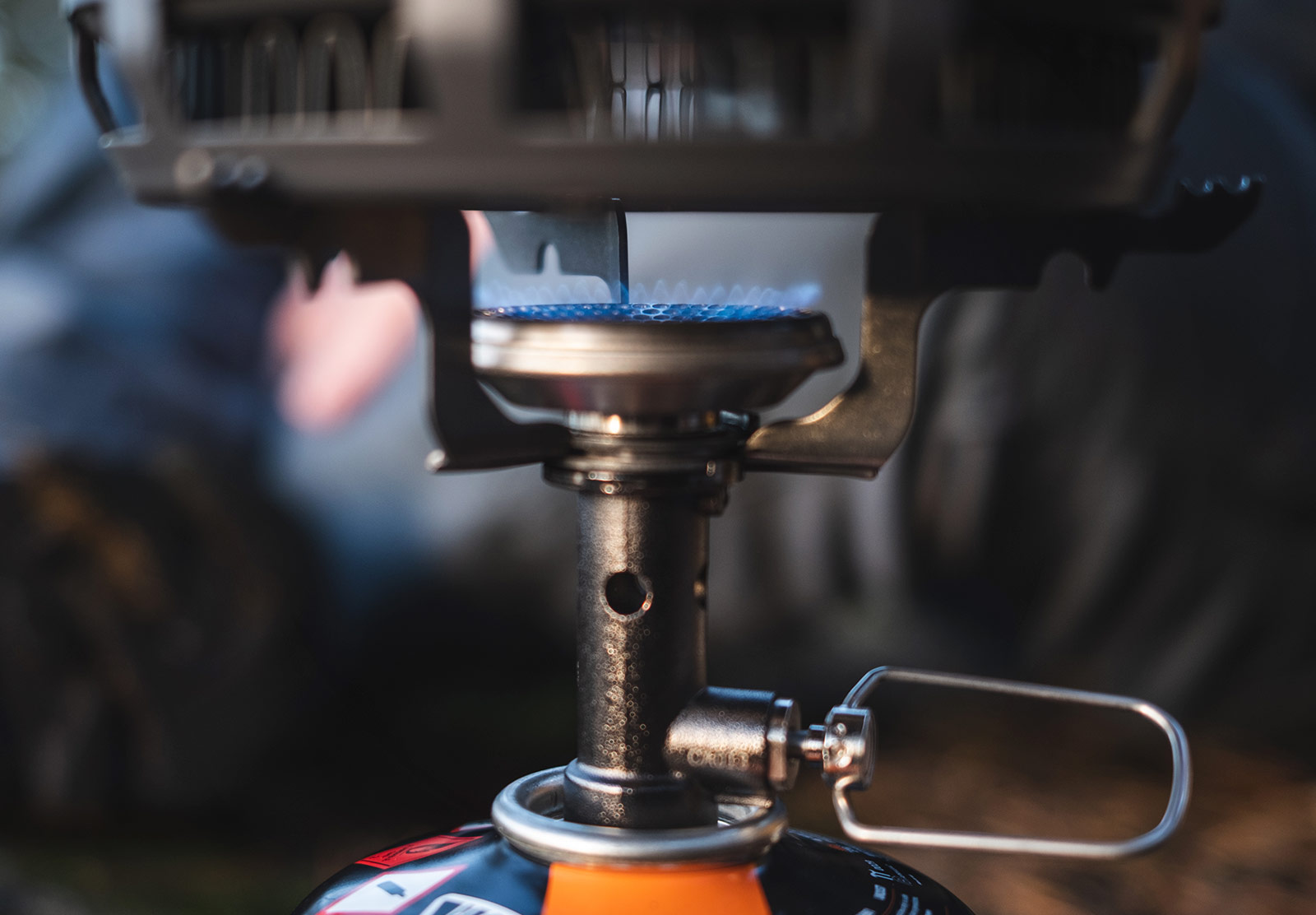 Blue gas stove flame