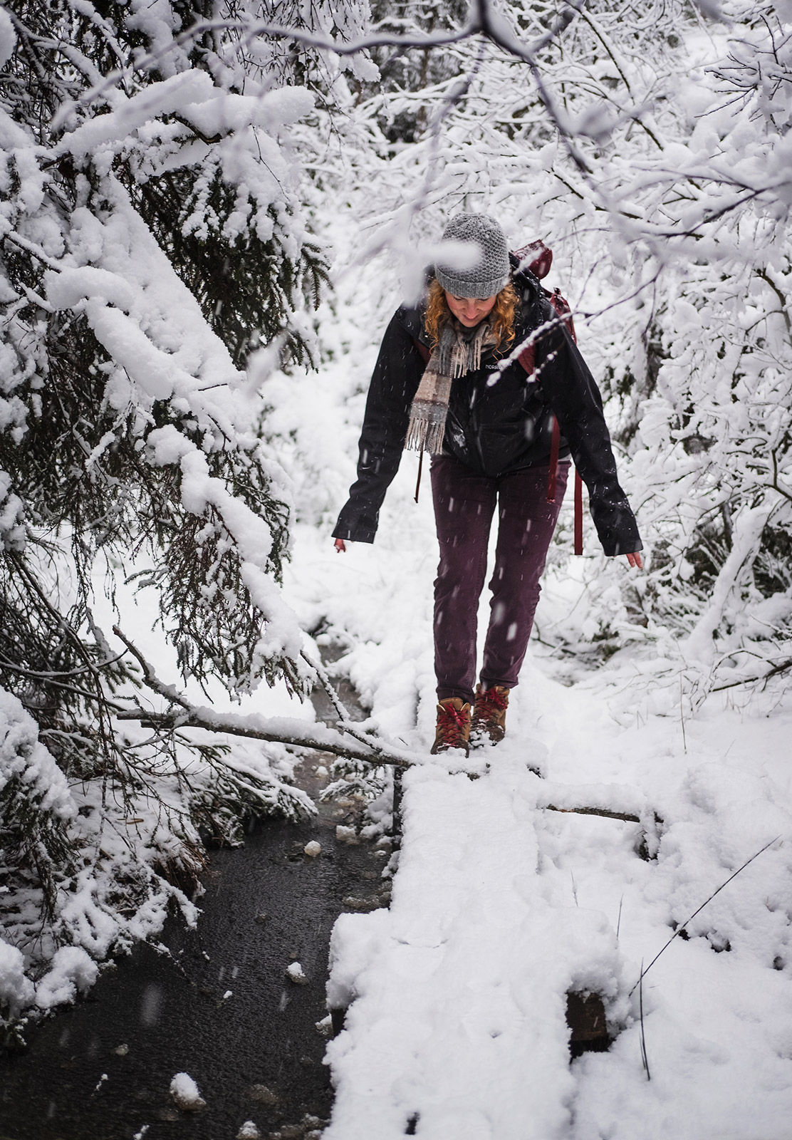 Walking across frozen boards