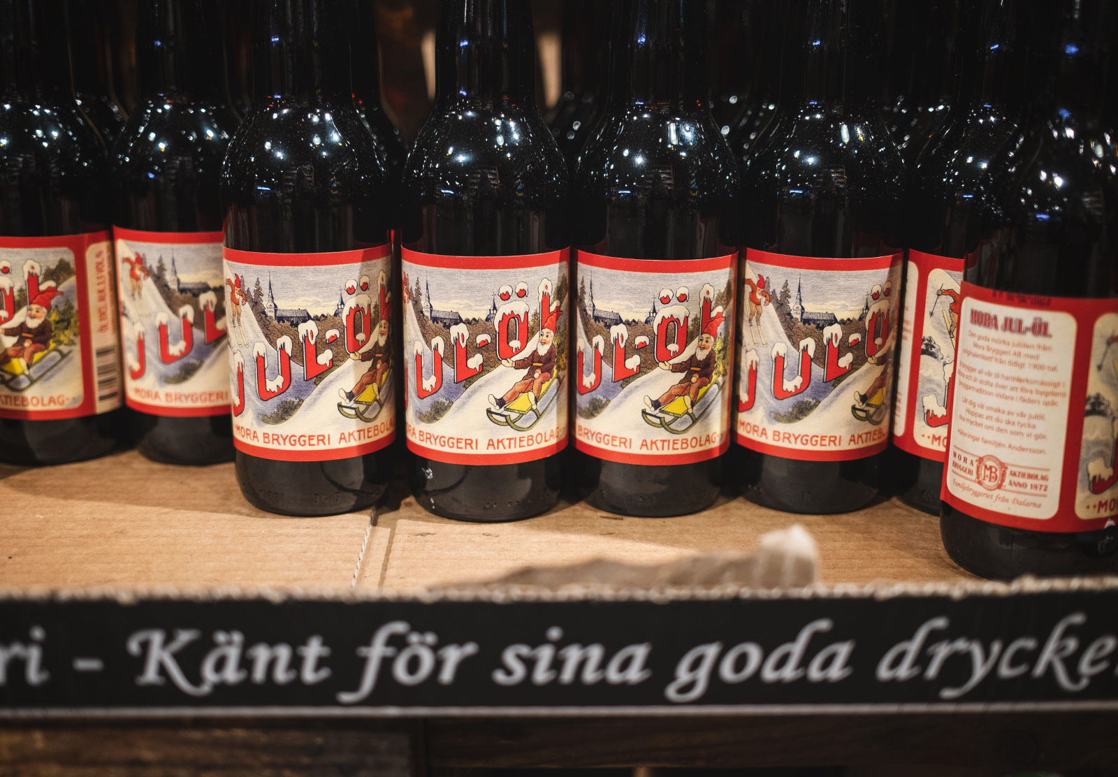 Bottles of Christmas beer