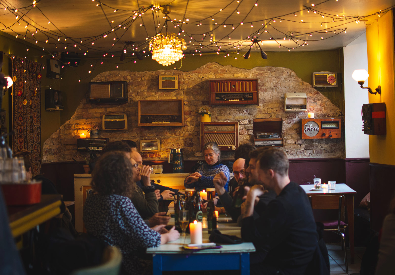 Fairylights in cafe