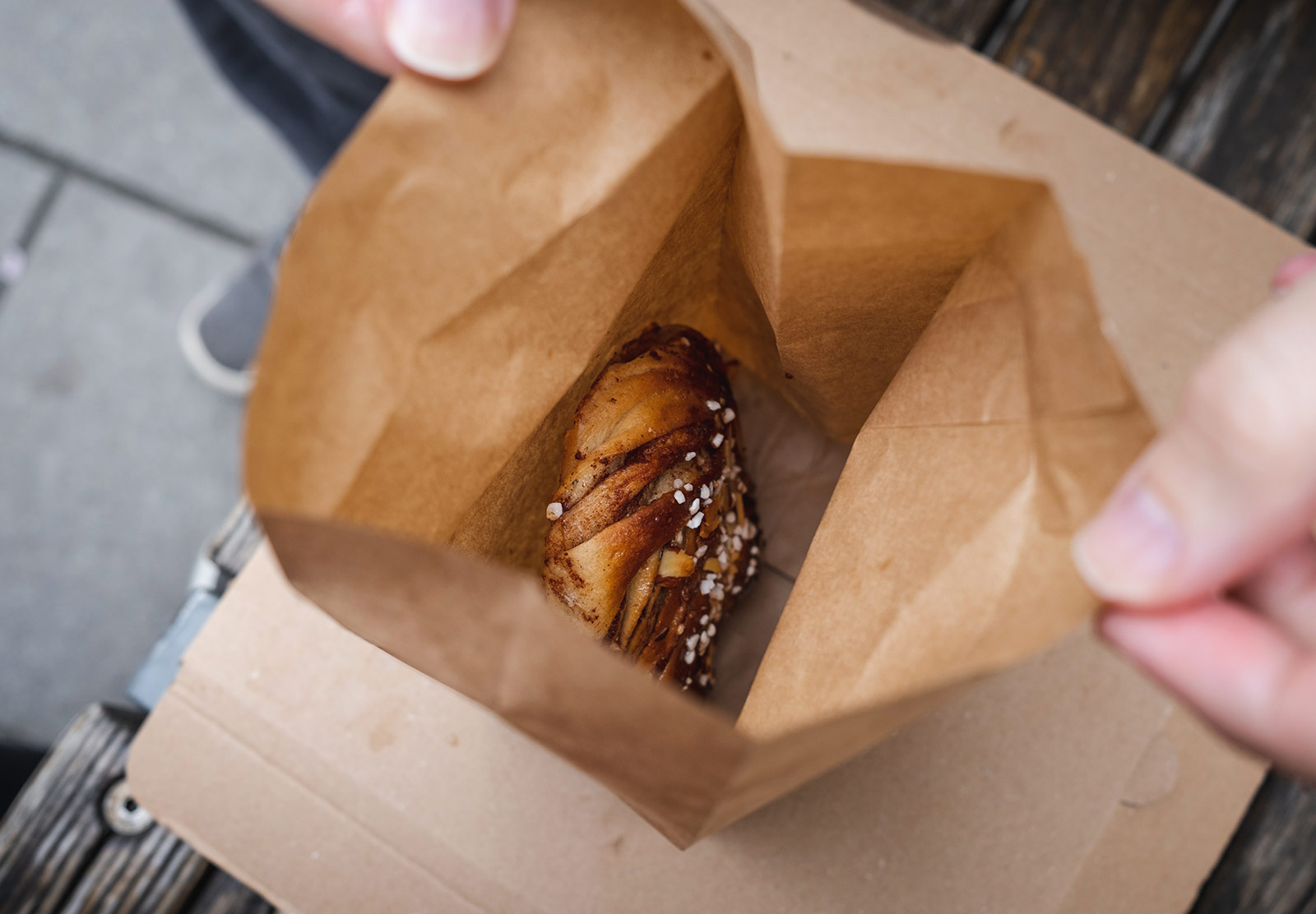 Bun in a paper bag