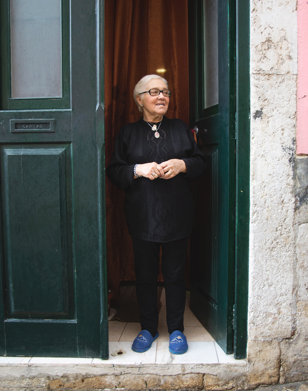 Lady standing in doorway