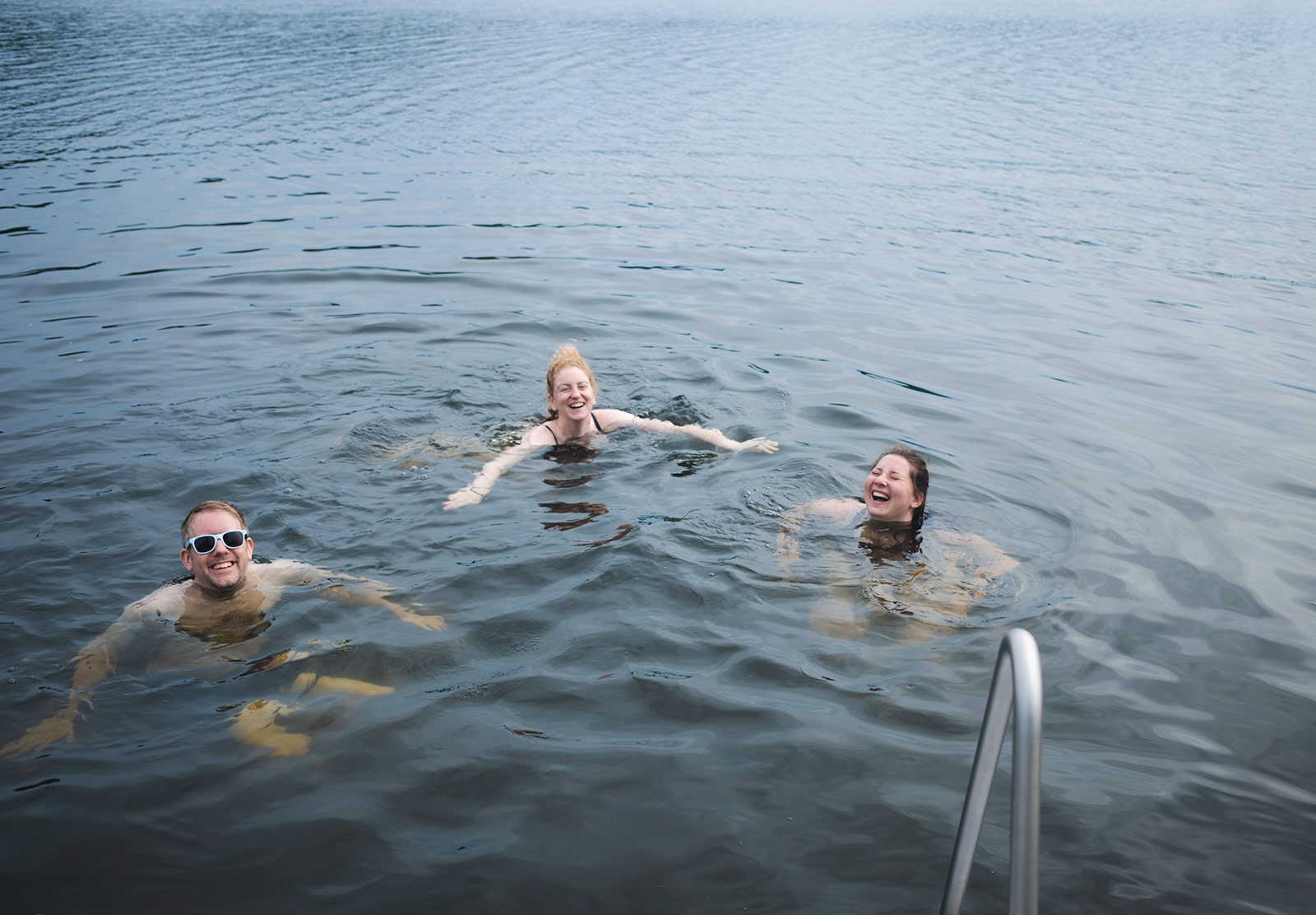 People swimming